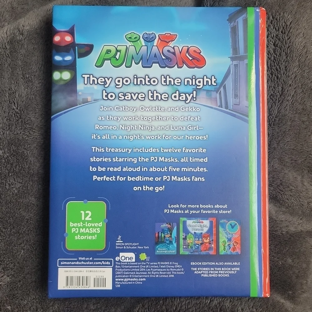 2-Pack 5 Minute Stories PJ Masks‎ Curious George Kids Bedtime Book
